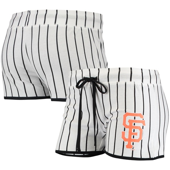 Concepts Sport Pants - San Francisco Giants Concepts Sport White Vigor Pinstripe Sleep Shorts, XL